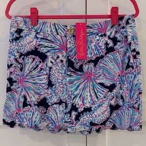 Lilly Pulitzer Women's Vibrant Navy and Pink Colette skort size 8